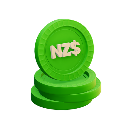 Dolar de Nueva Zelanda  3D Icon