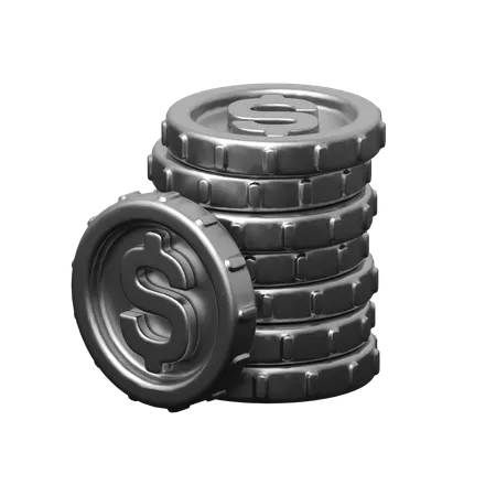 Dólar de plata  3D Icon