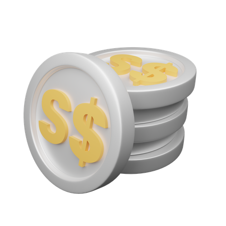 Dolar de Singapur  3D Icon