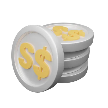 Dolar de Singapur  3D Icon