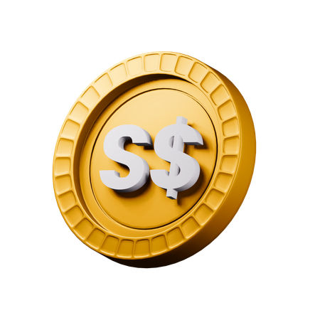 Dolar de Singapur  3D Icon