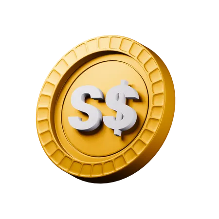 Dolar de Singapur  3D Icon