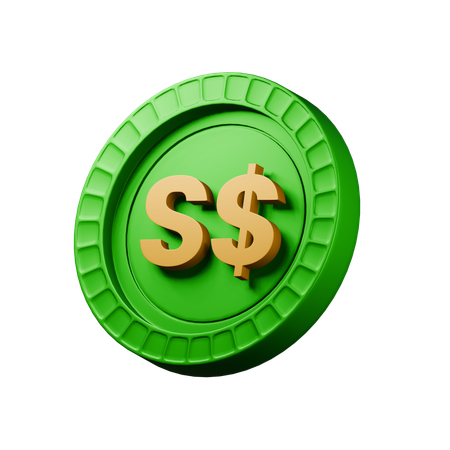 Dolar de Singapur  3D Icon