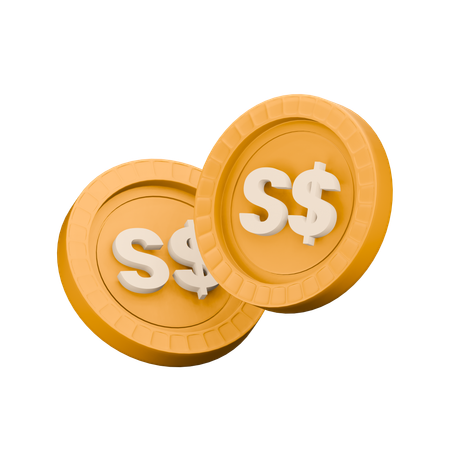 Dolar de Singapur  3D Icon