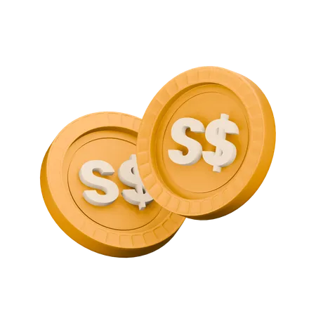 Dolar de Singapur  3D Icon