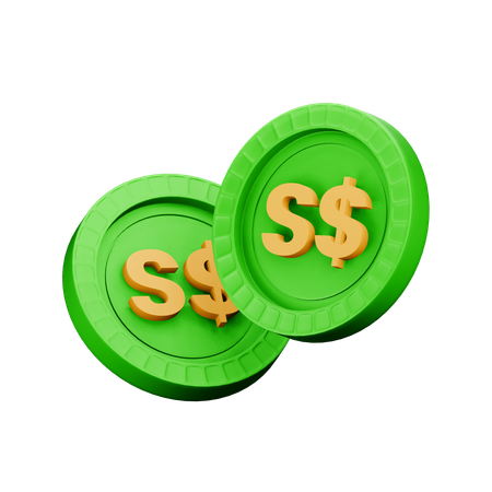 Dolar de Singapur  3D Icon