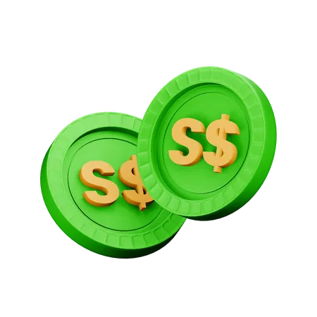 Dolar de Singapur  3D Icon