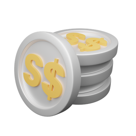 Dólar de Singapura  3D Icon
