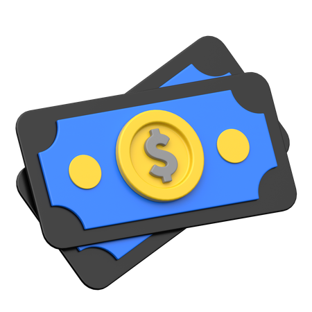 Dinero en dólares  3D Icon