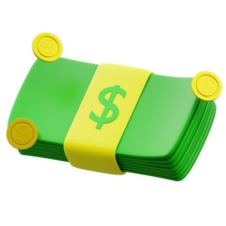 Dinheiro em dólar  3D Icon