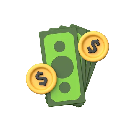 Dinheiro em dólar  3D Icon