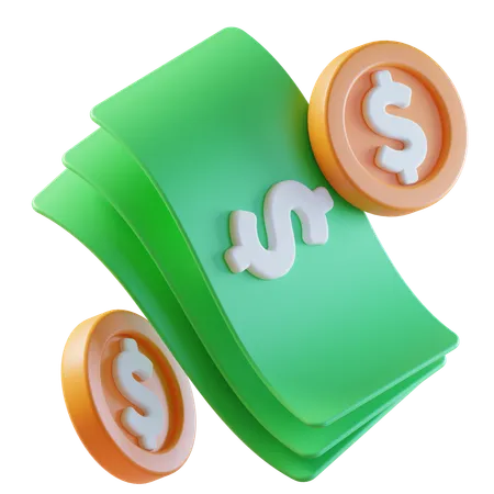 Dinheiro em dólar  3D Icon