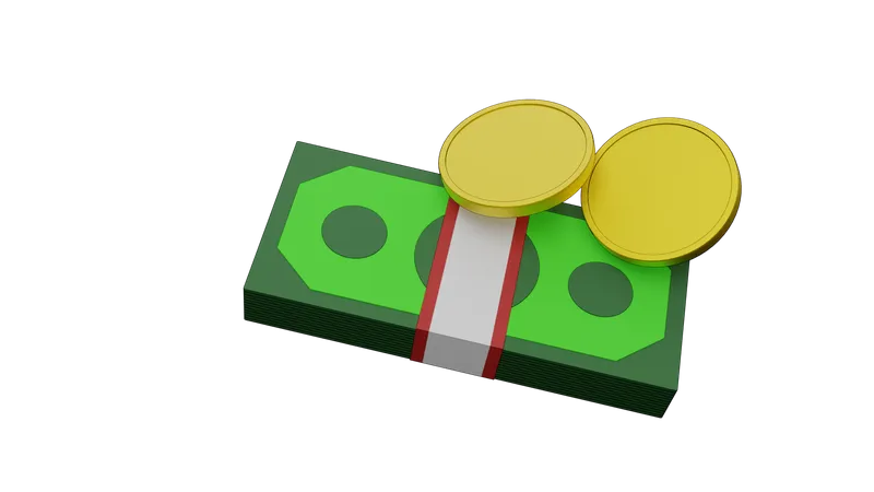 Dinheiro em dólar  3D Illustration