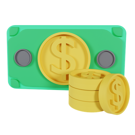 Dinheiro em dólar  3D Icon