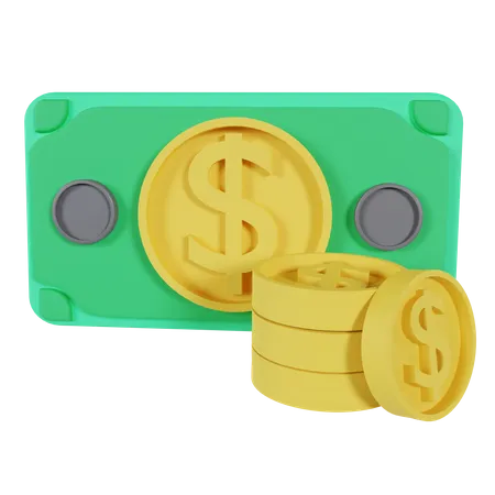 Dinheiro em dólar  3D Icon
