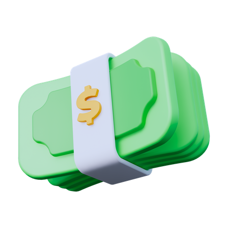 Dólar em dinheiro dinheiro  3D Icon