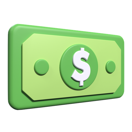 Dólar en efectivo  3D Icon