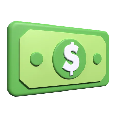 Dólar en efectivo  3D Icon