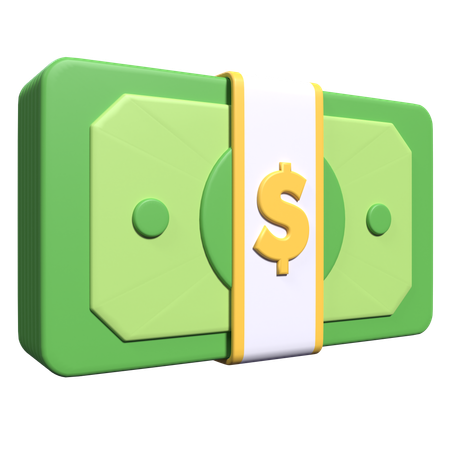 Dólar en efectivo  3D Icon