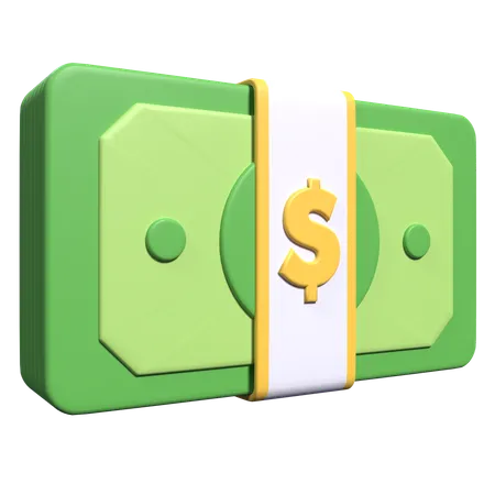 Dólar en efectivo  3D Icon