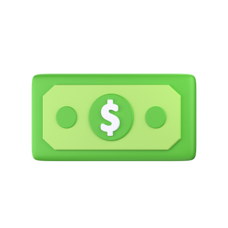 Dólar en efectivo  3D Icon