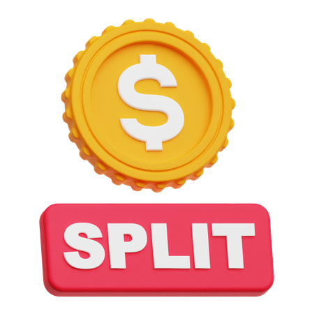 División del dólar  3D Icon