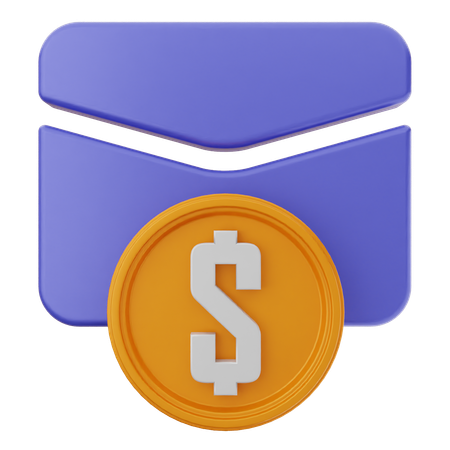 Correio em dólar  3D Icon