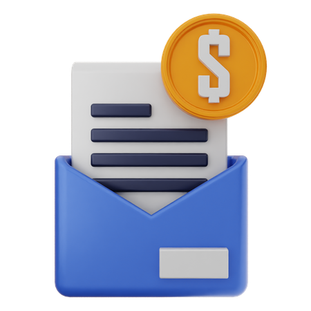 Correio em dólar  3D Icon