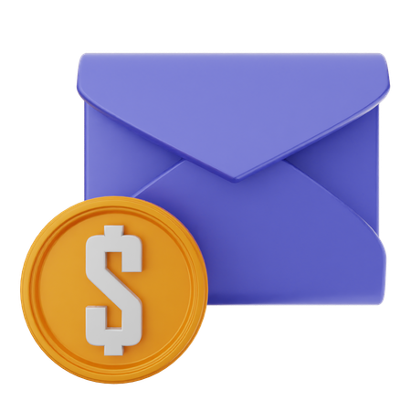 Correio em dólar  3D Icon
