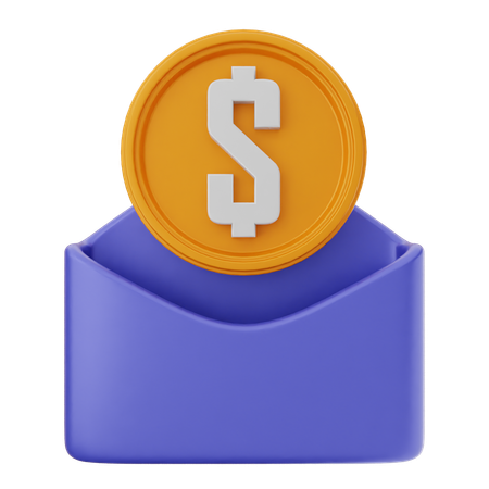 Correio em dólar  3D Icon