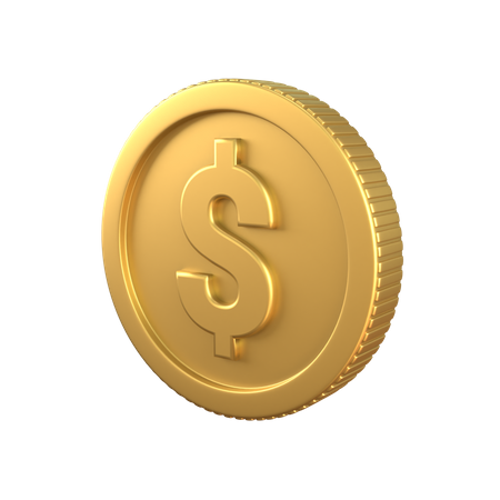 Moeda de ouro dólar  3D Icon