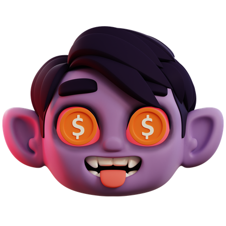 Dólar nos olhos de vampiro  3D Icon