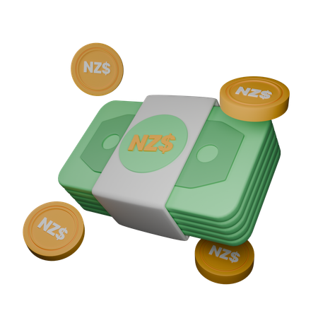 Dólar da nova zelândia  3D Icon