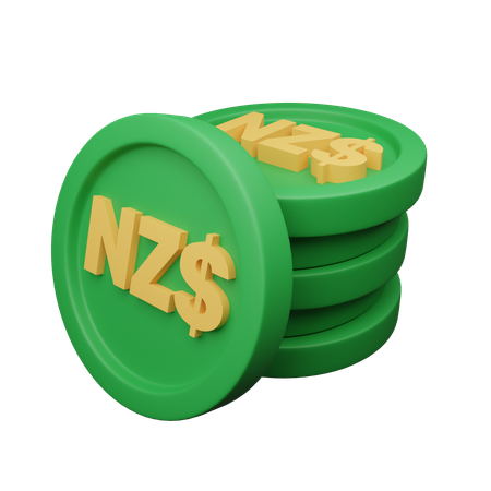 Dólar da nova zelândia  3D Icon