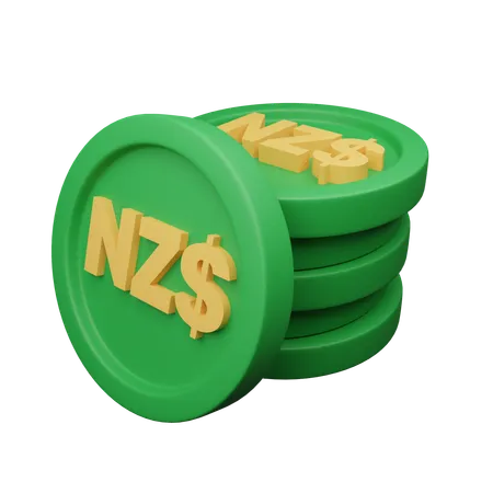 Dólar da nova zelândia  3D Icon