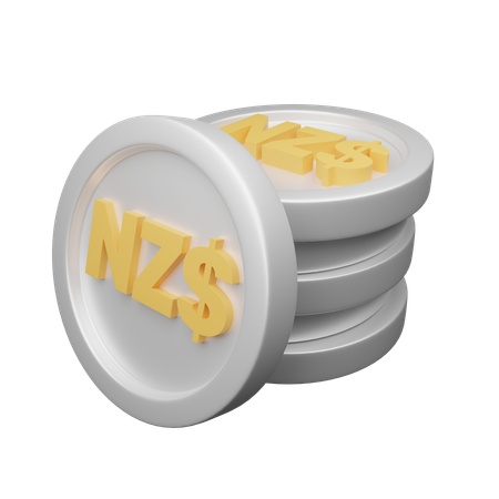 Dólar da nova zelândia  3D Icon