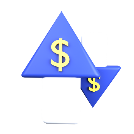 Dólar para cima  3D Icon