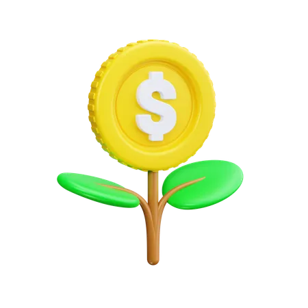 Planta de dólar  3D Icon