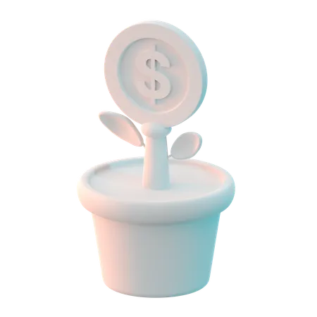 Planta de dólar  3D Icon