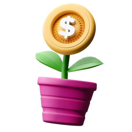 Planta de dólar  3D Icon