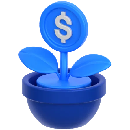 Planta de dólar  3D Icon