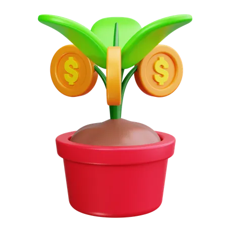 Planta de dólar  3D Icon