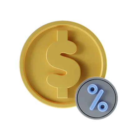 Dólar por cento  3D Icon