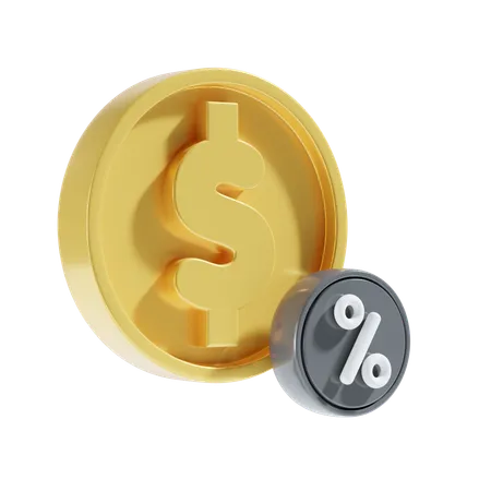 Por ciento del dólar  3D Icon