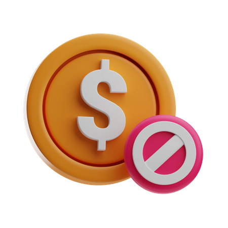 Dólar prohibido  3D Icon