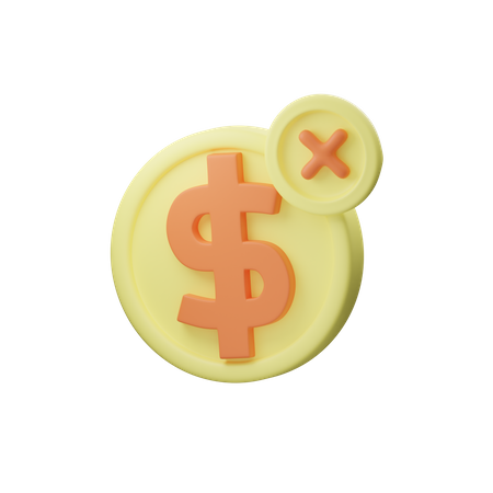 Error de dolar recibido  3D Icon