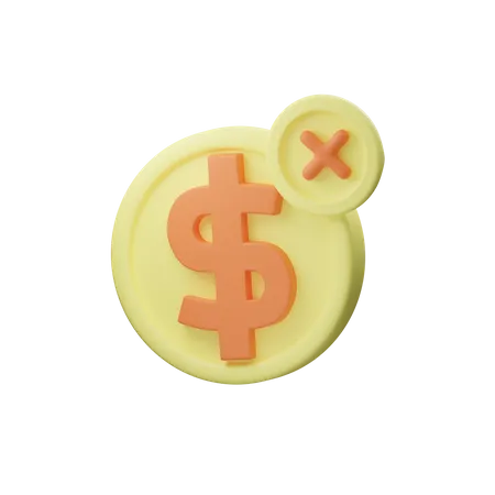Error de dolar recibido  3D Icon