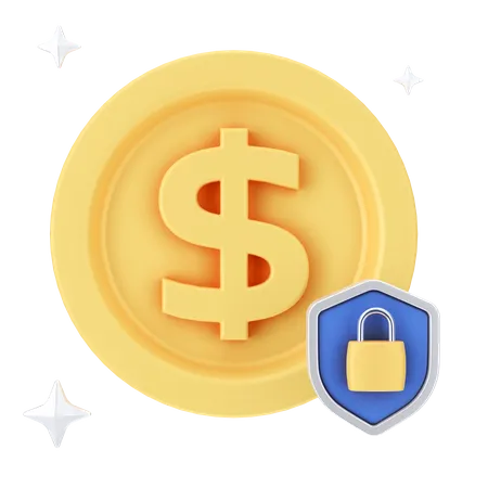 Segurança do dólar  3D Icon