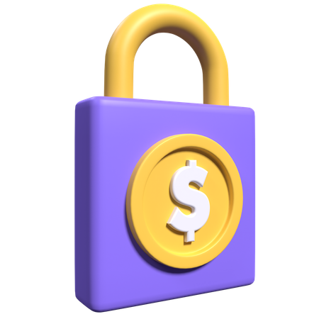 Seguridad del dolar  3D Icon