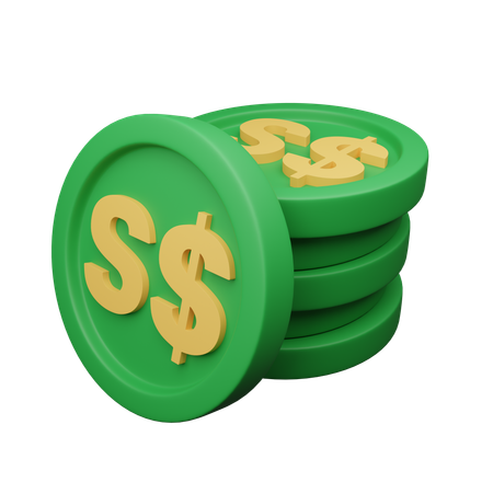 Dólar de Singapura  3D Icon